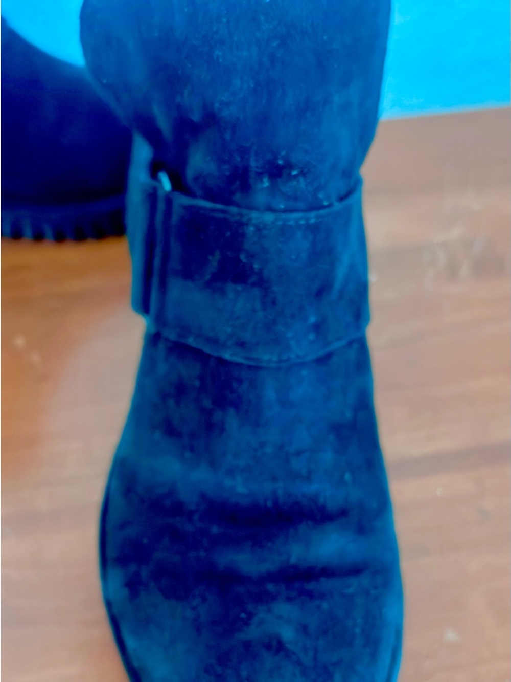 Fly London Black Suede Wedge Ankle Booties - Picture 4 of 6